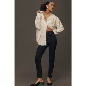 NWT FRAME Snapped Mid-Rise Denim Leggings - 25 waist